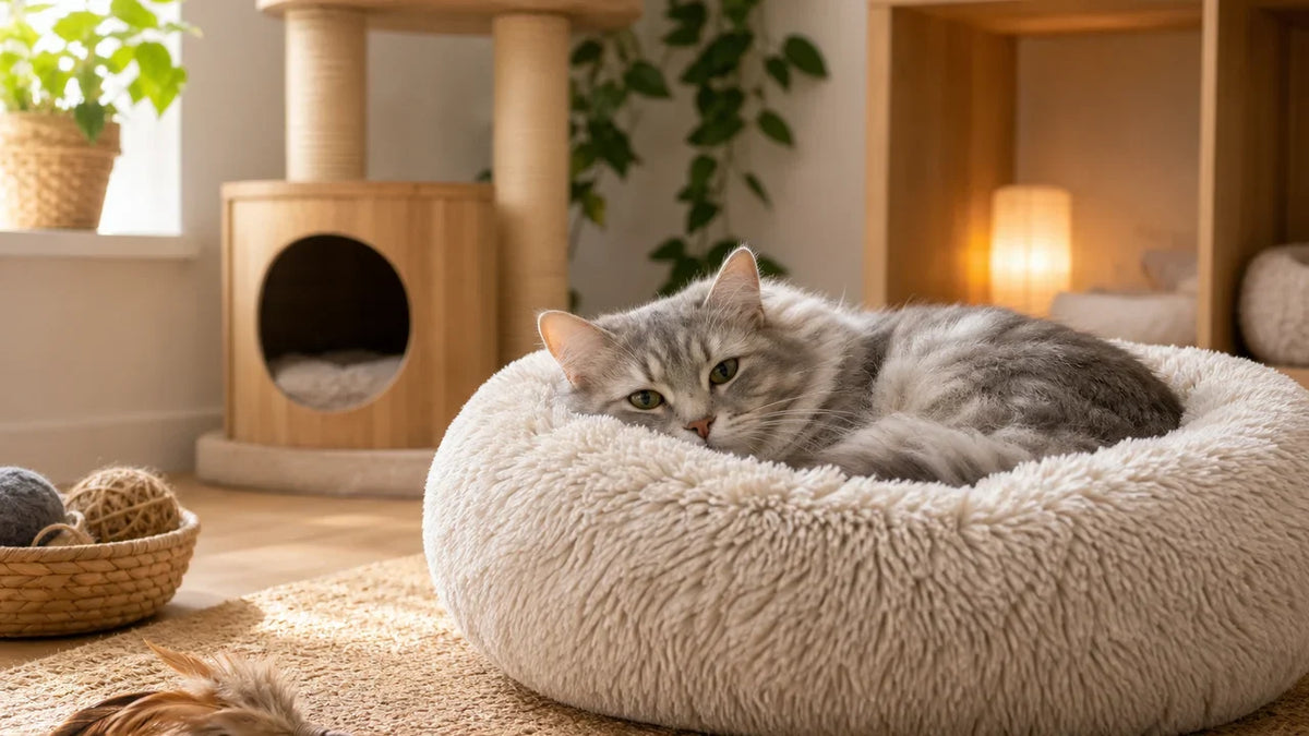 Coussin anti-stress pour chat anxieux : comment l'apaiser