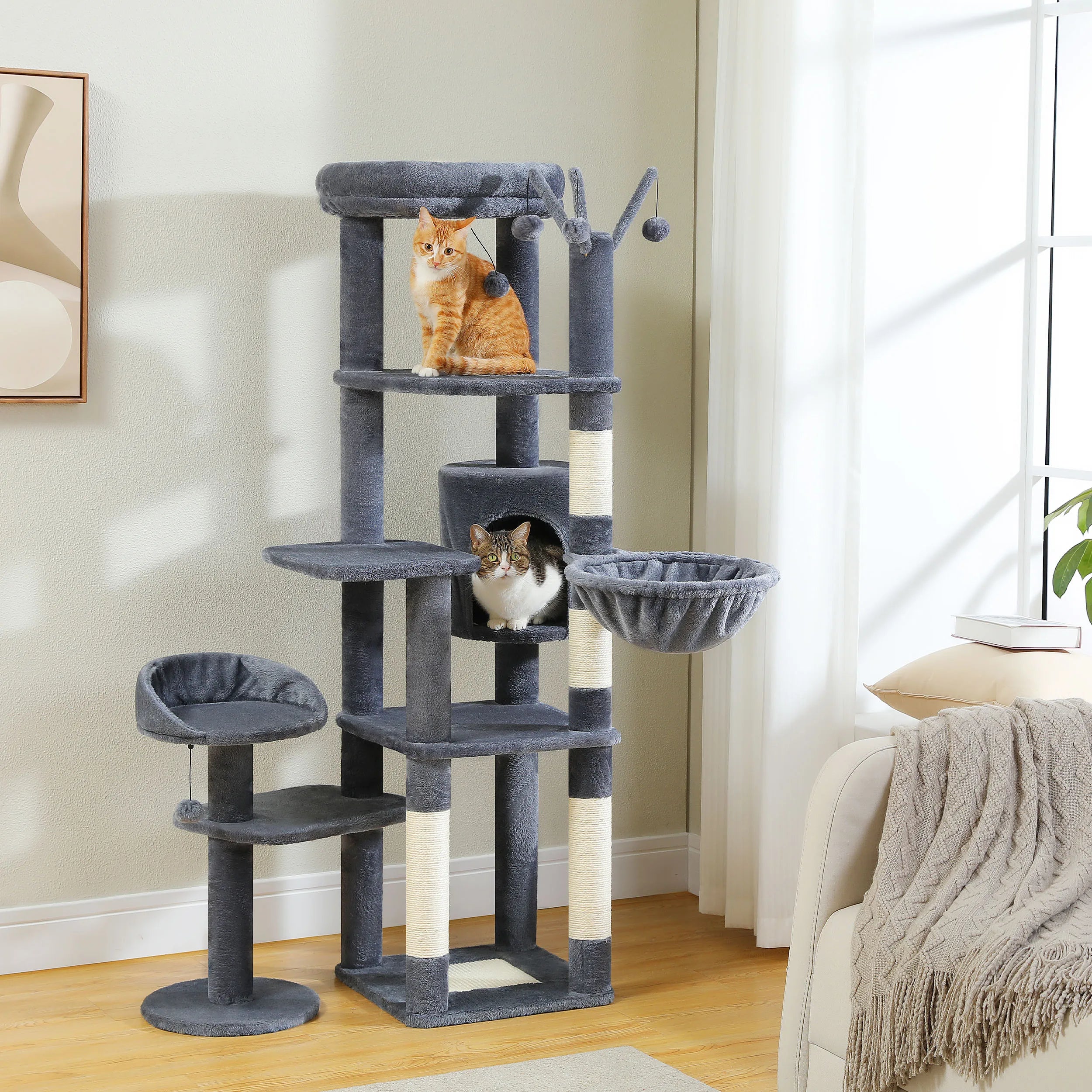 Arbre a chat avec hamac - Griffoir sisal hamac et condo inclus
