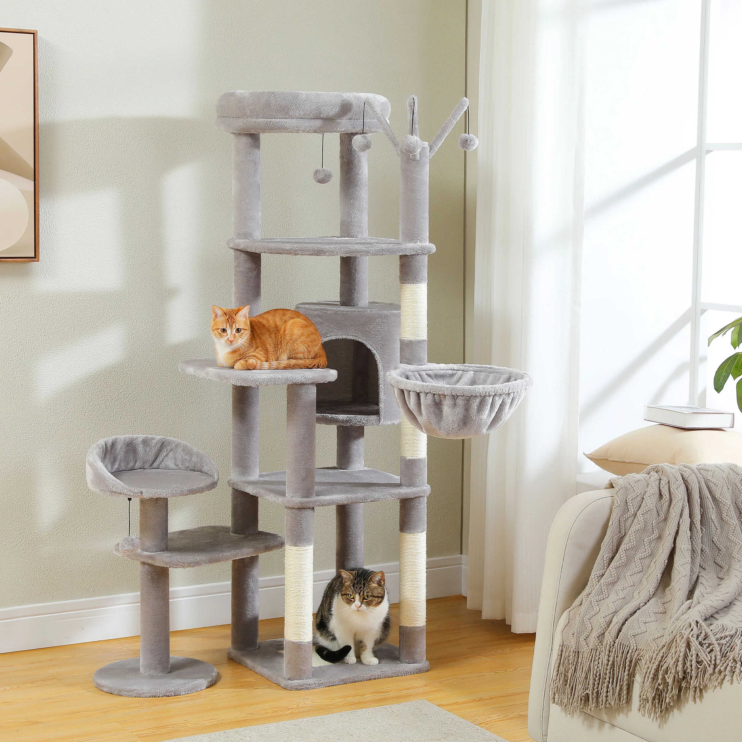Arbre a chat avec hamac - Griffoir sisal hamac et condo inclus