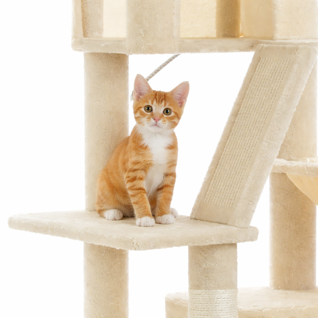 Arbre à Chat Moderne 7 Niveaux - Multi-Chats Stable