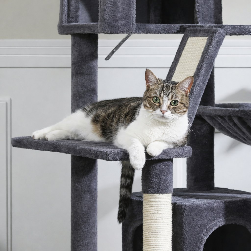 Arbre à Chat Moderne 7 Niveaux - Multi-Chats Stable