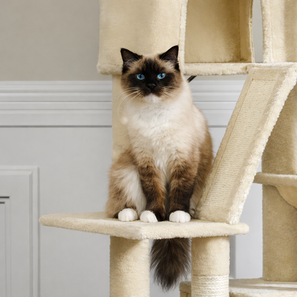 Arbre à Chat Moderne 7 Niveaux - Multi-Chats Stable