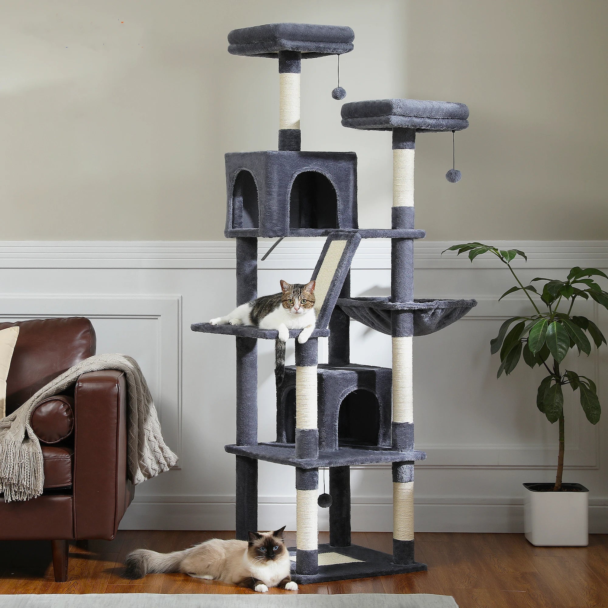 Arbre à Chat Moderne 7 Niveaux - Multi-Chats Stable