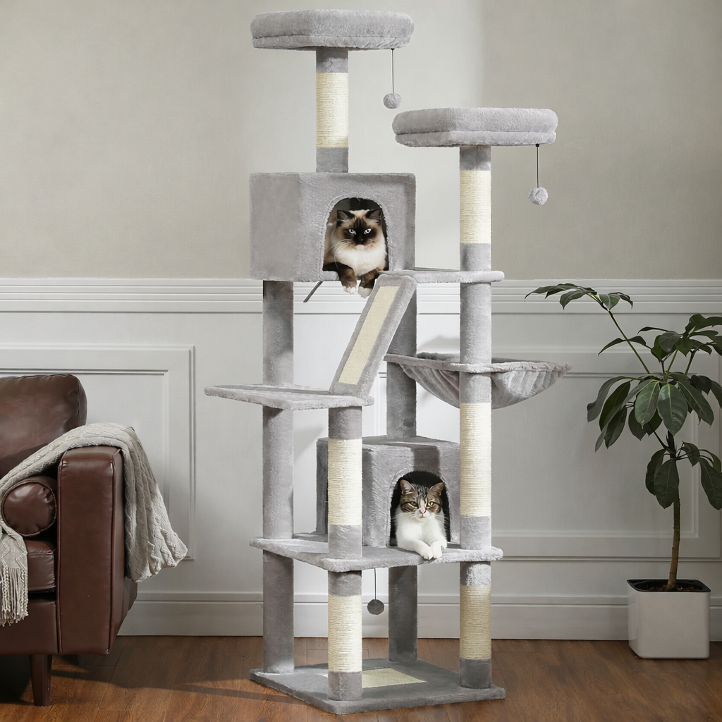 Arbre à Chat Moderne 7 Niveaux - Multi-Chats Stable