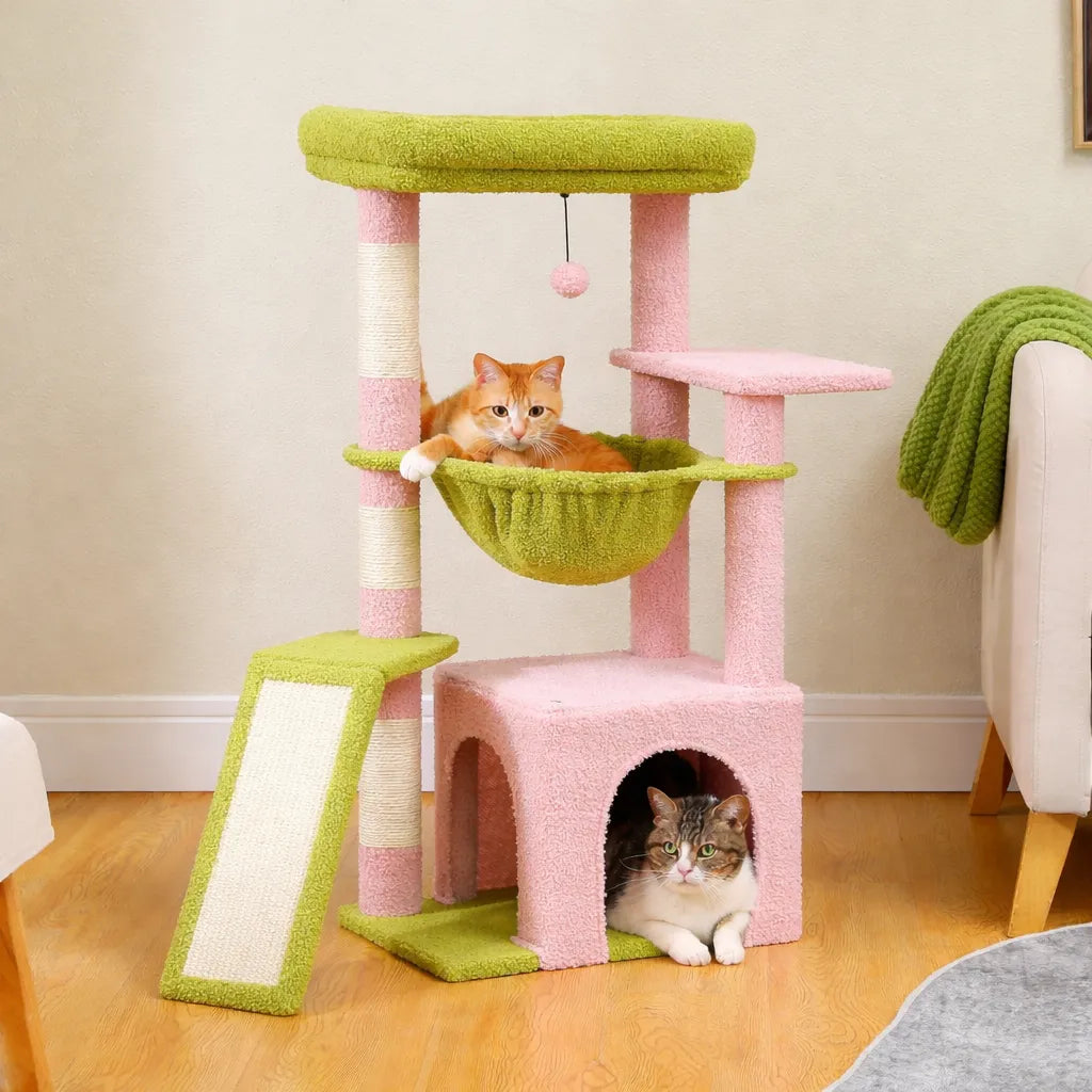 Arbre à chat petit espace - Hamac, condo et griffoir inclus