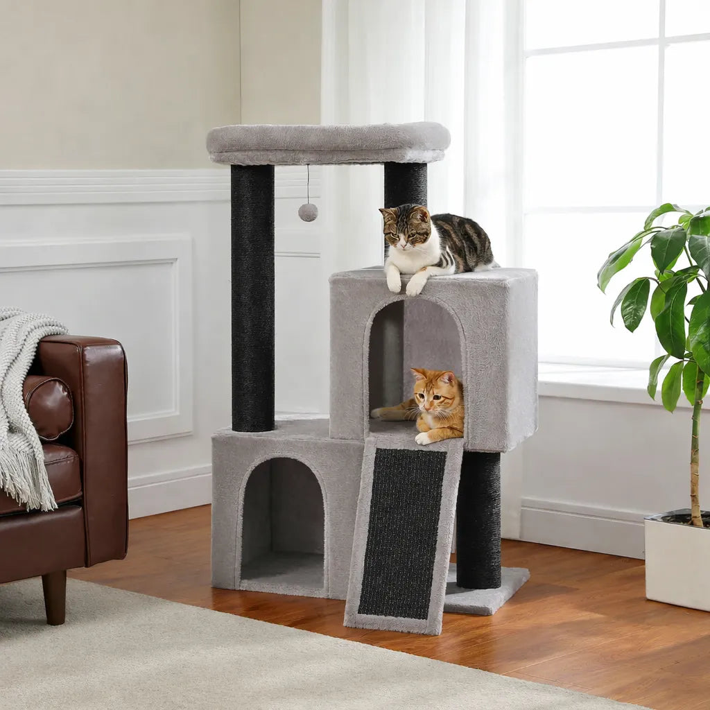Arbre a chat petit modèle - Double grotte et sisal intégral