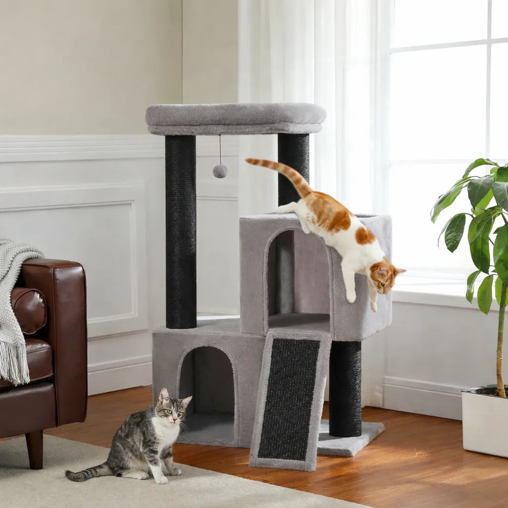 Arbre a chat petit modèle - Double grotte et sisal intégral