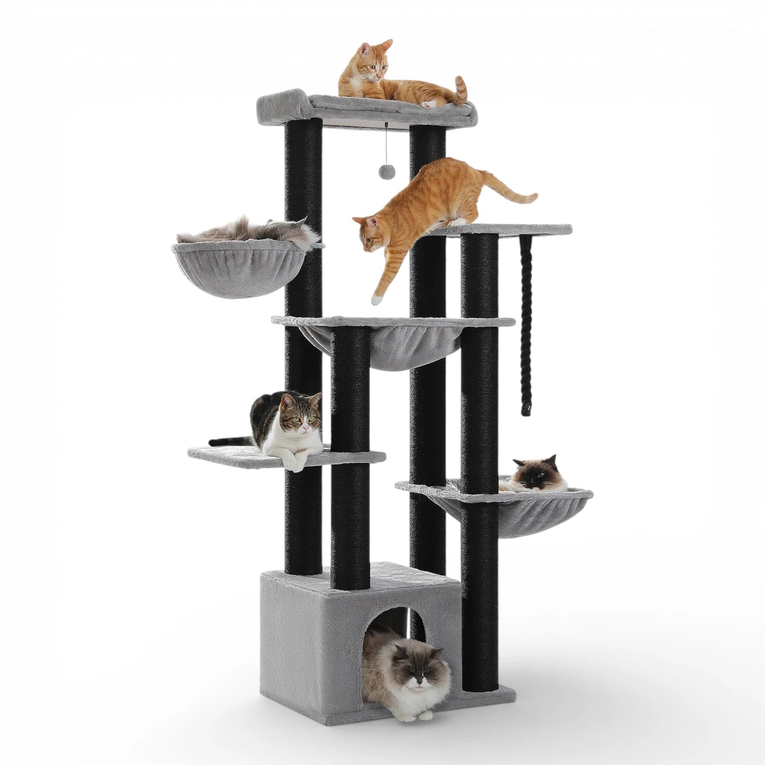 Arbre à Chat XXL 7 Niveaux - 11 Griffoirs Sisal et Hamacs