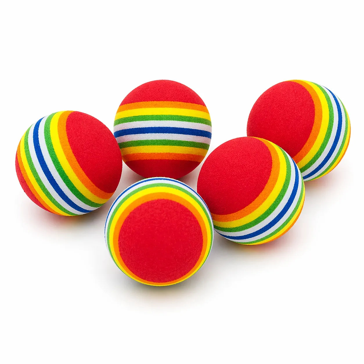 Balle pour chat arc-en-ciel - Lot de 10 balles interactives
