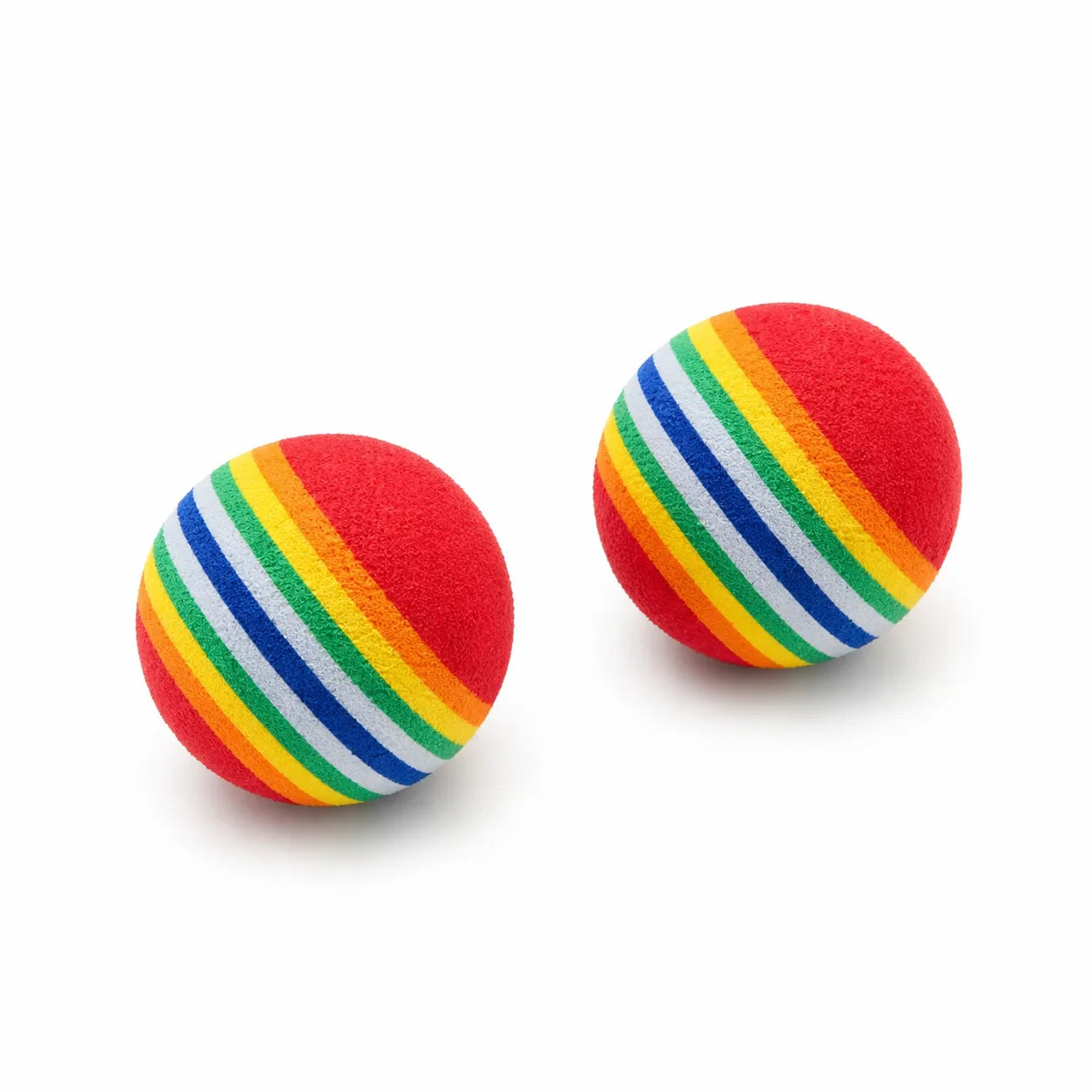 Balle pour chat arc-en-ciel - Lot de 10 balles interactives