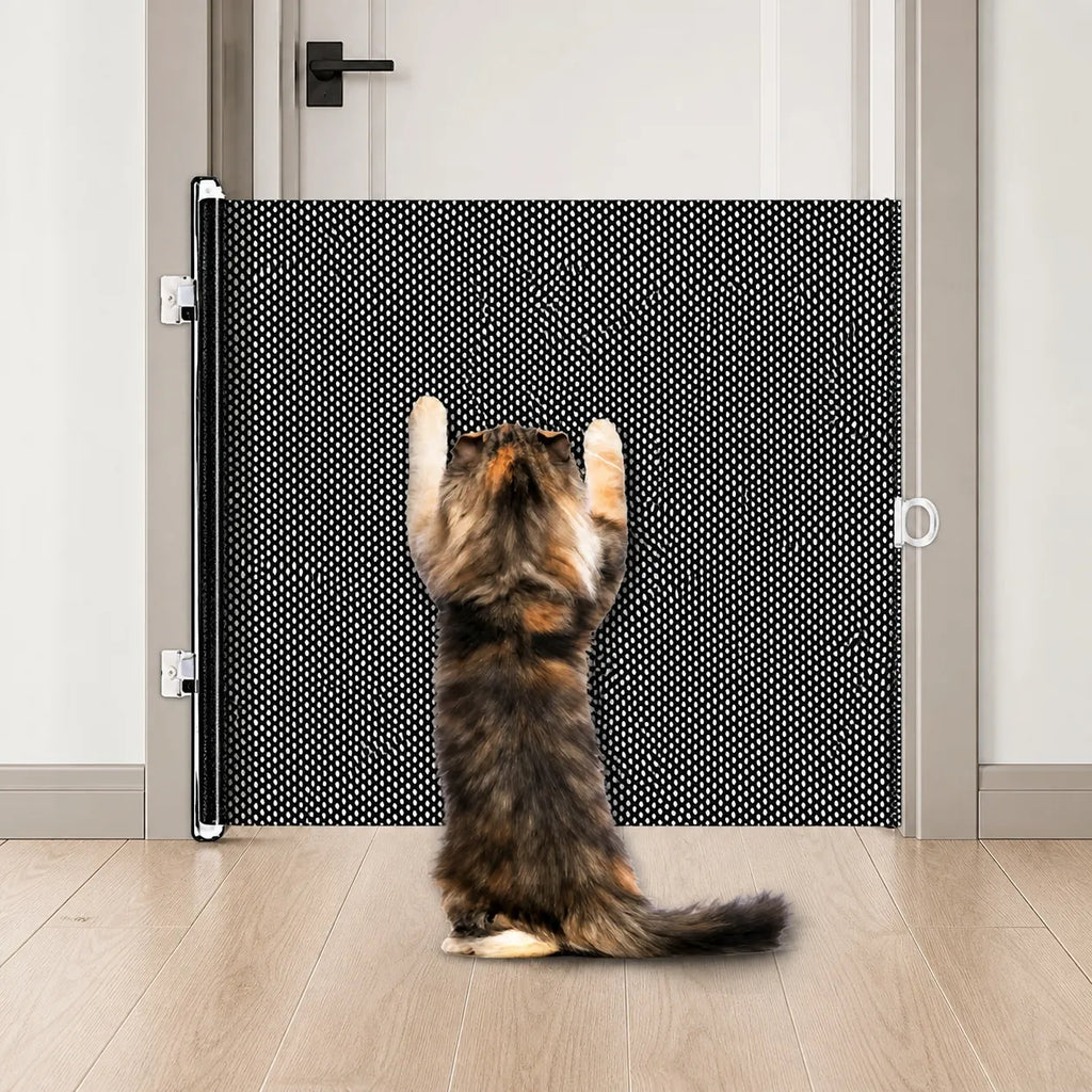 Barrière à chat rétractable pour porte - Sans perçage