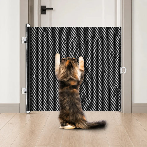 Barrière à chat rétractable pour porte - Sans perçage
