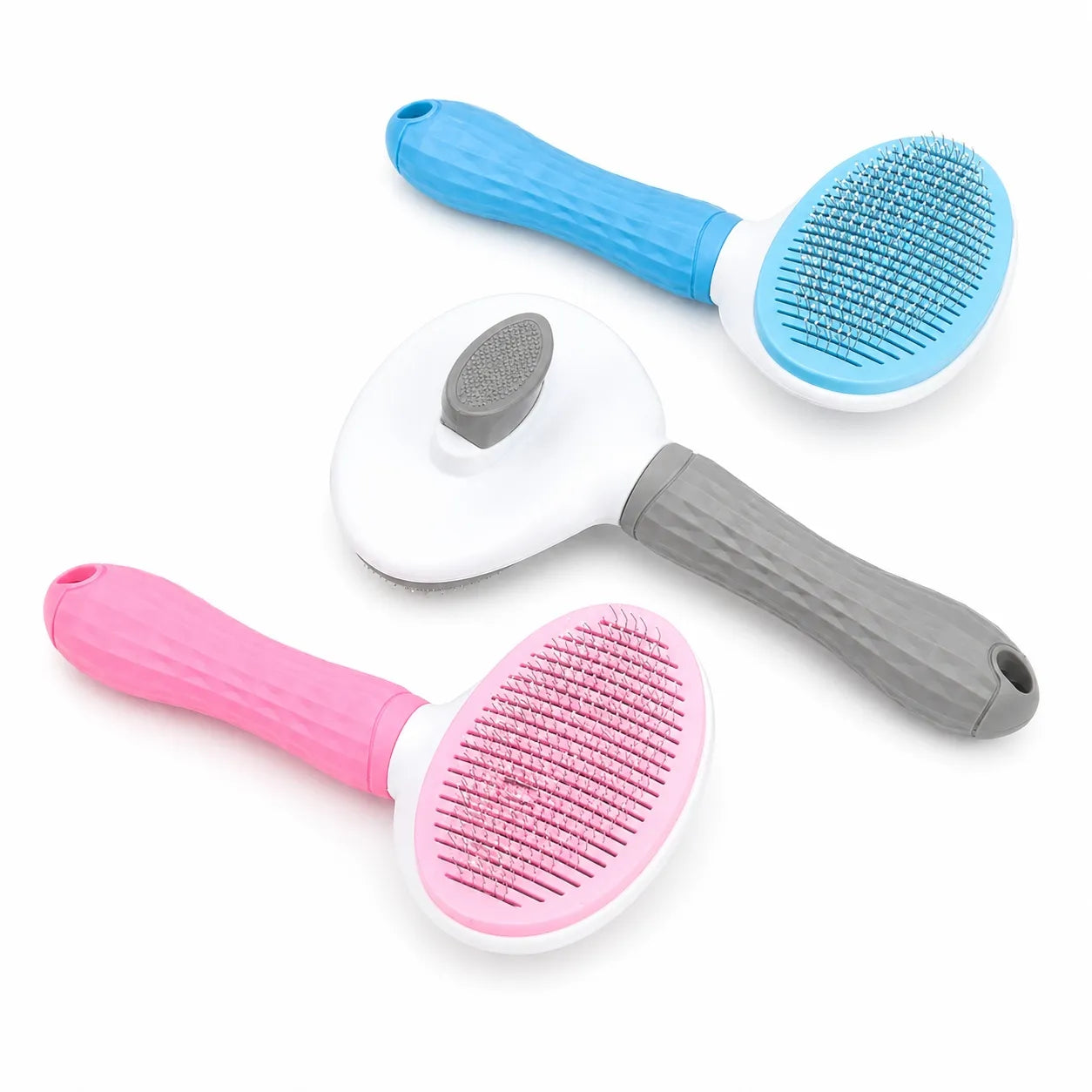 Brosse pour chat auto-nettoyante - Peigne acier poils longs