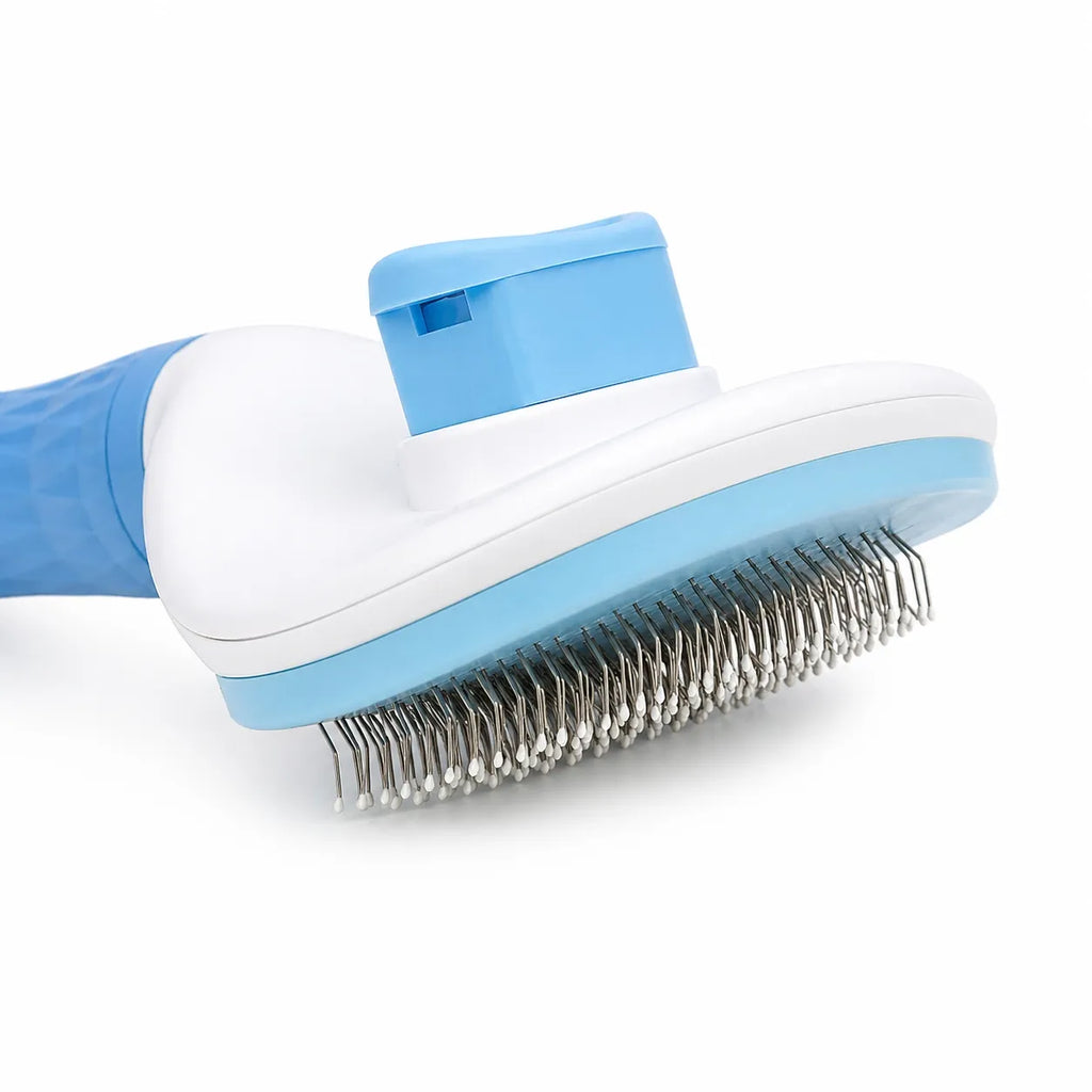 Brosse pour chat auto-nettoyante - Peigne acier poils longs