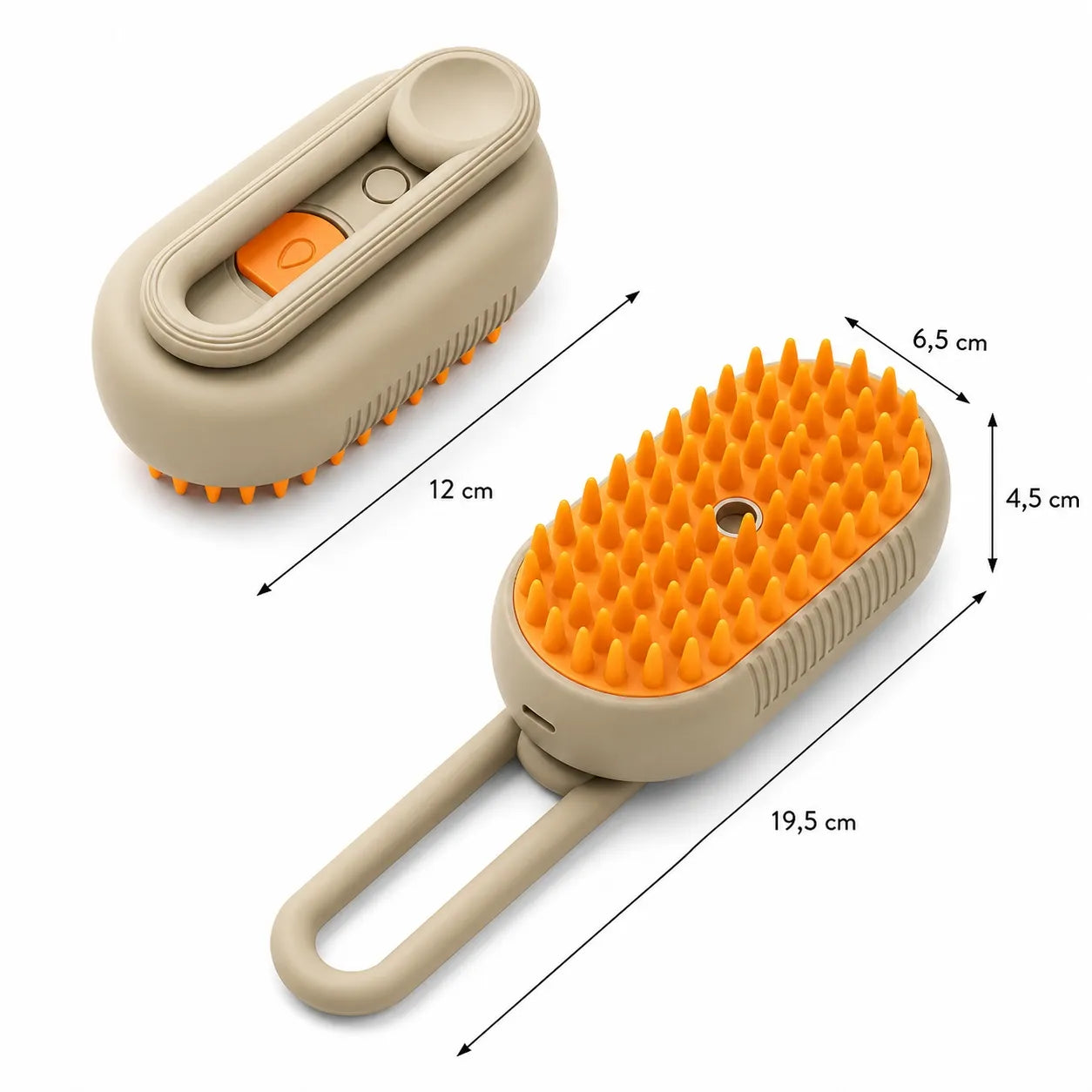 Brosse vapeur chat 3 en 1 - Massage spray et épilation