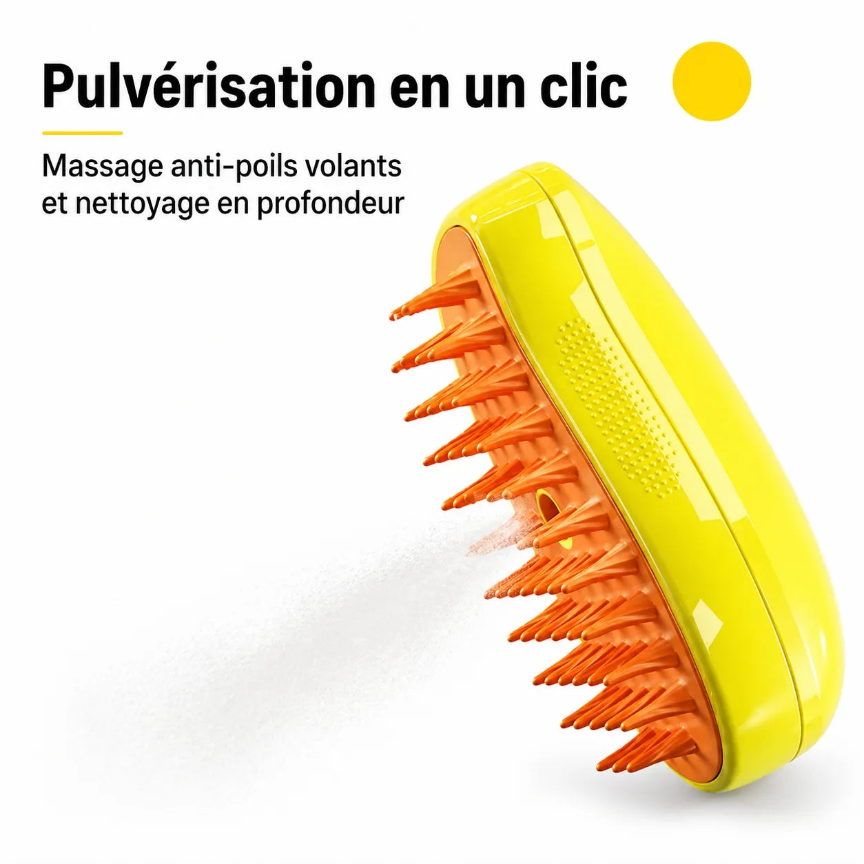 Brosse vapeur chat électrique - Toilettage massage 3 en 1