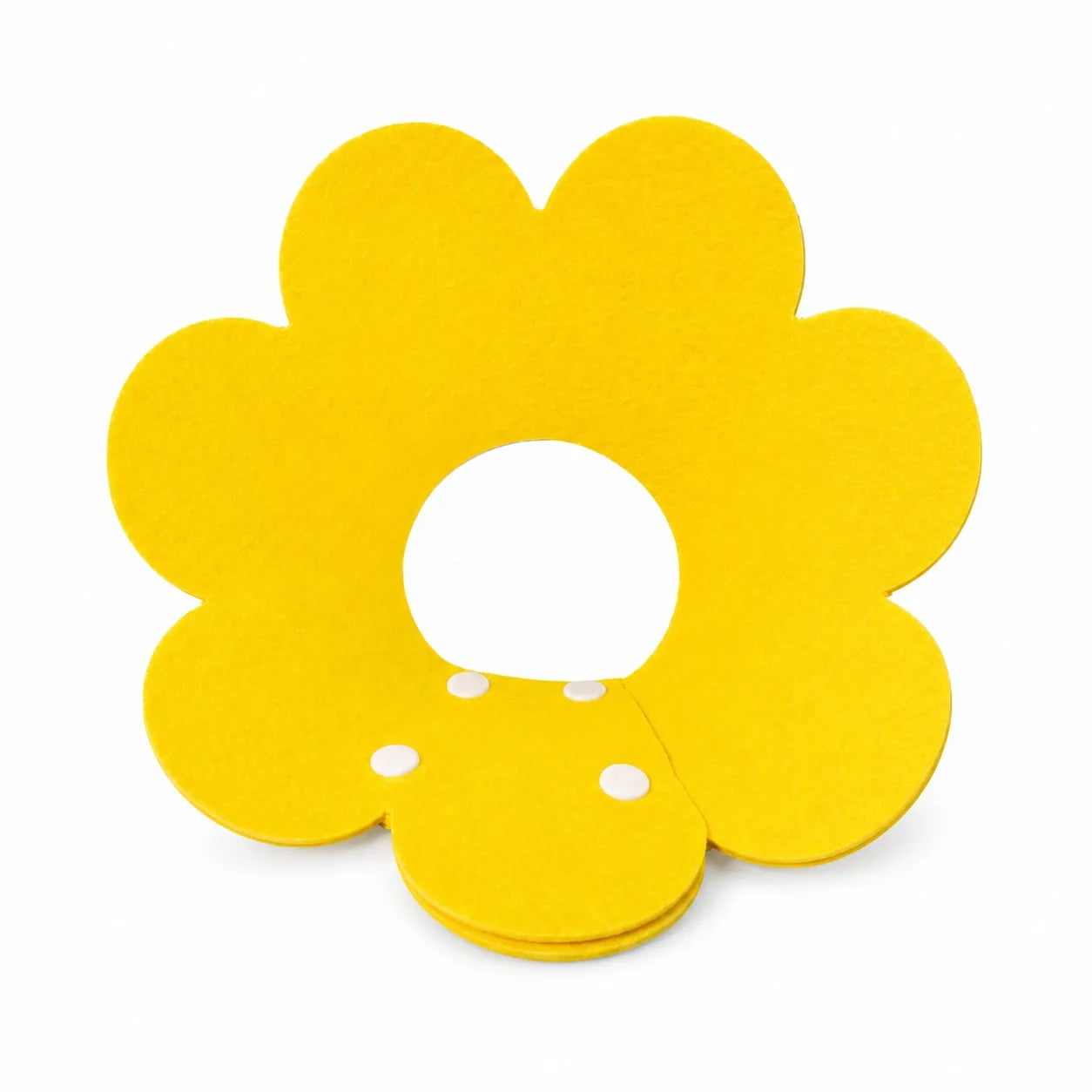 Collerette chat florale en feutre - Cône doux ajustable