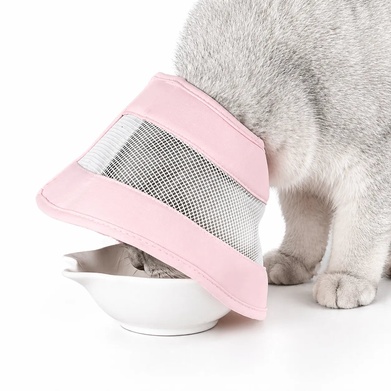 Collerette chat respirante - Cône médical doux en coton mesh