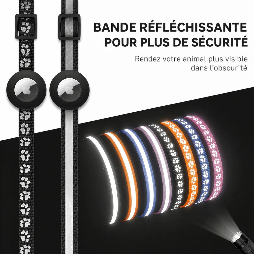 Collier Airtag Chat - Réfléchissant, Sécurisé et Confortable