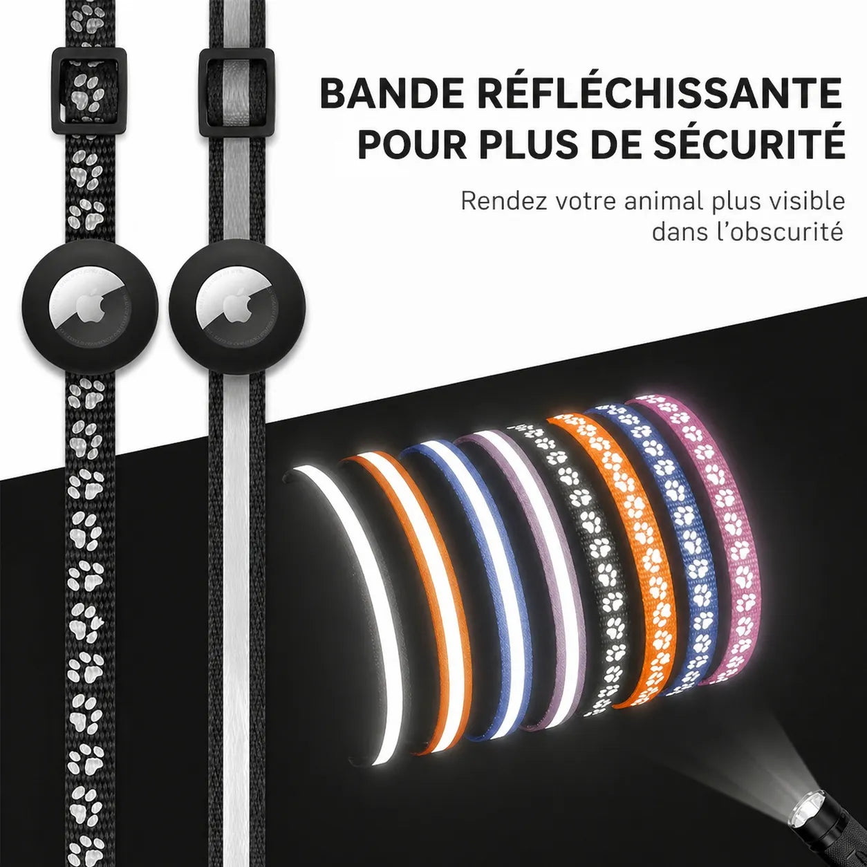 Collier Airtag Chat - Réfléchissant, Sécurisé et Confortable