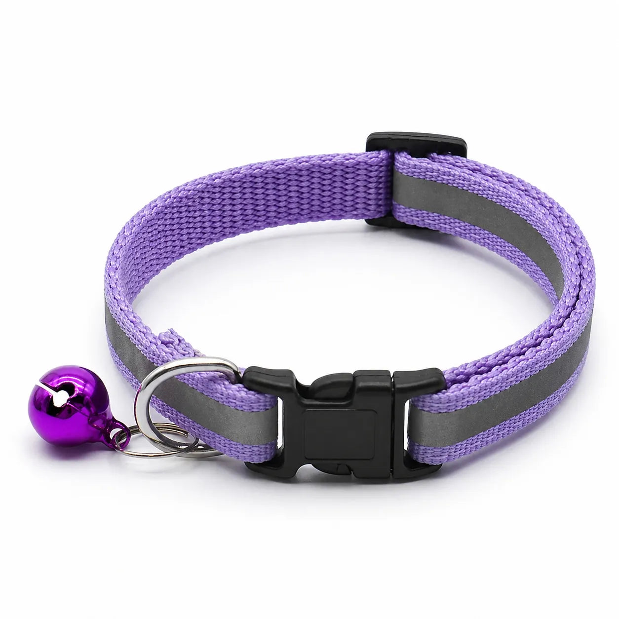 Collier chat réfléchissant à clochette - Lot de 2 coloris