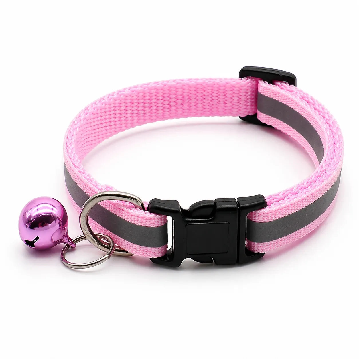 Collier chat réfléchissant à clochette - Lot de 2 coloris