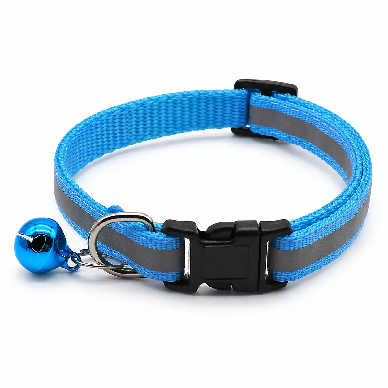 Collier chat réfléchissant à clochette - Lot de 2 coloris