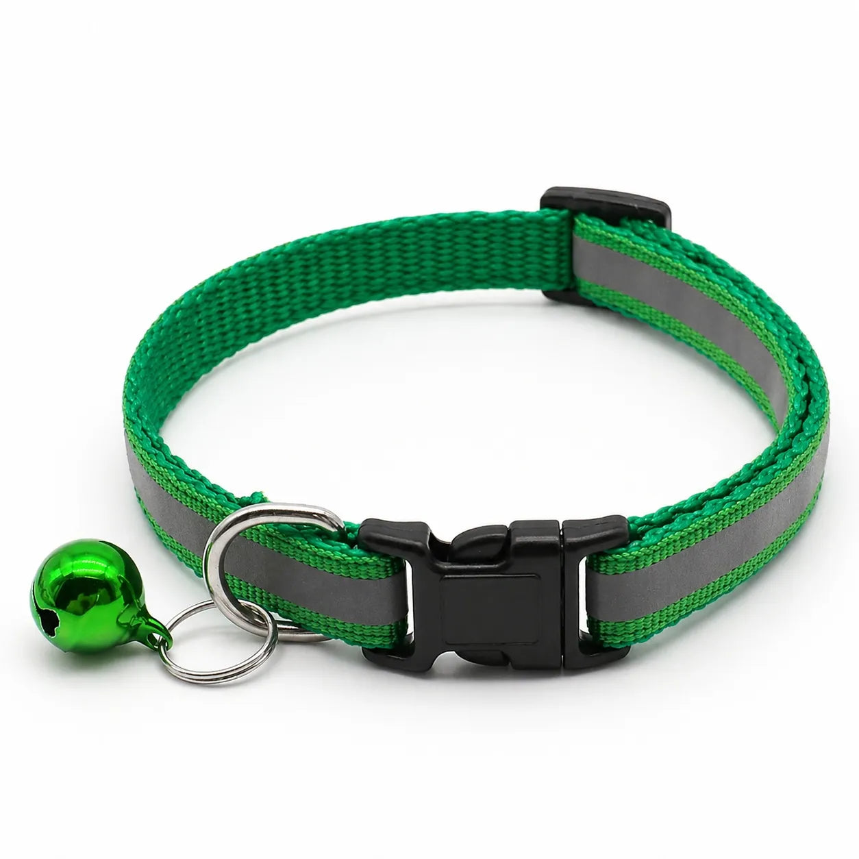 Collier chat réfléchissant à clochette - Lot de 2 coloris