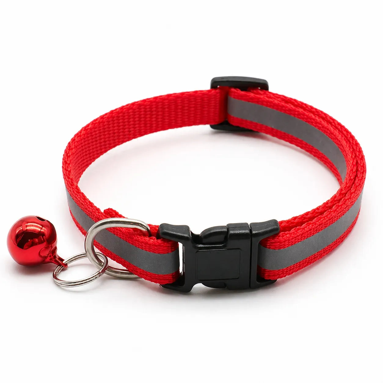 Collier chat réfléchissant à clochette - Lot de 2 coloris