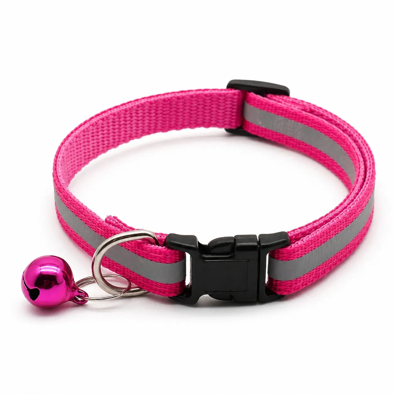 Collier chat réfléchissant à clochette - Lot de 2 coloris