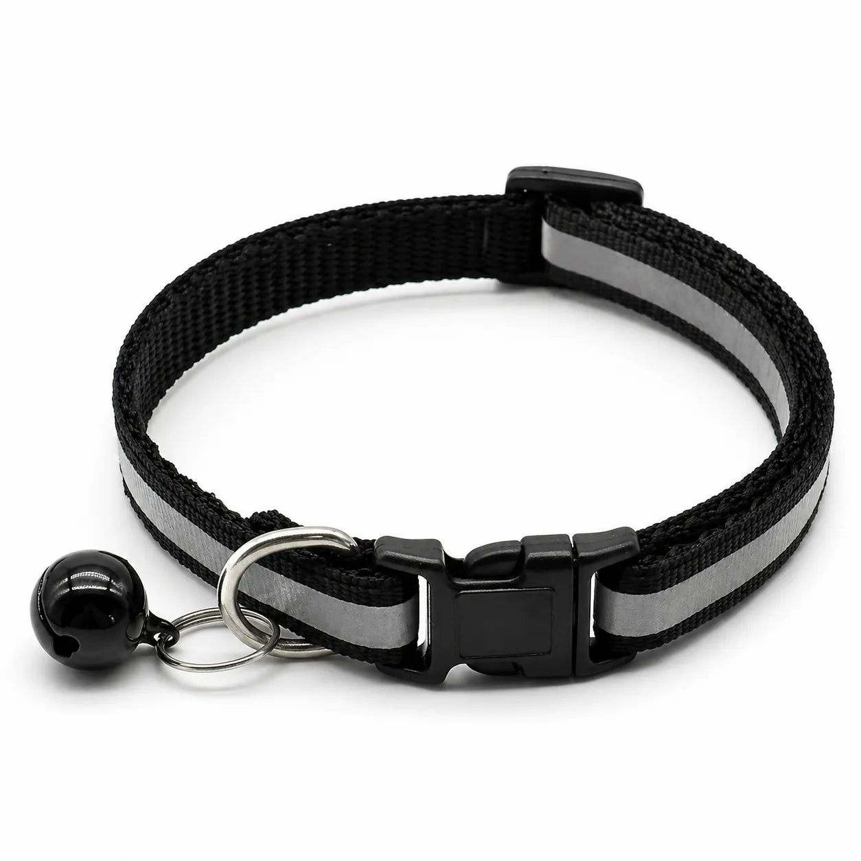 Collier chat réfléchissant à clochette - Lot de 2 coloris
