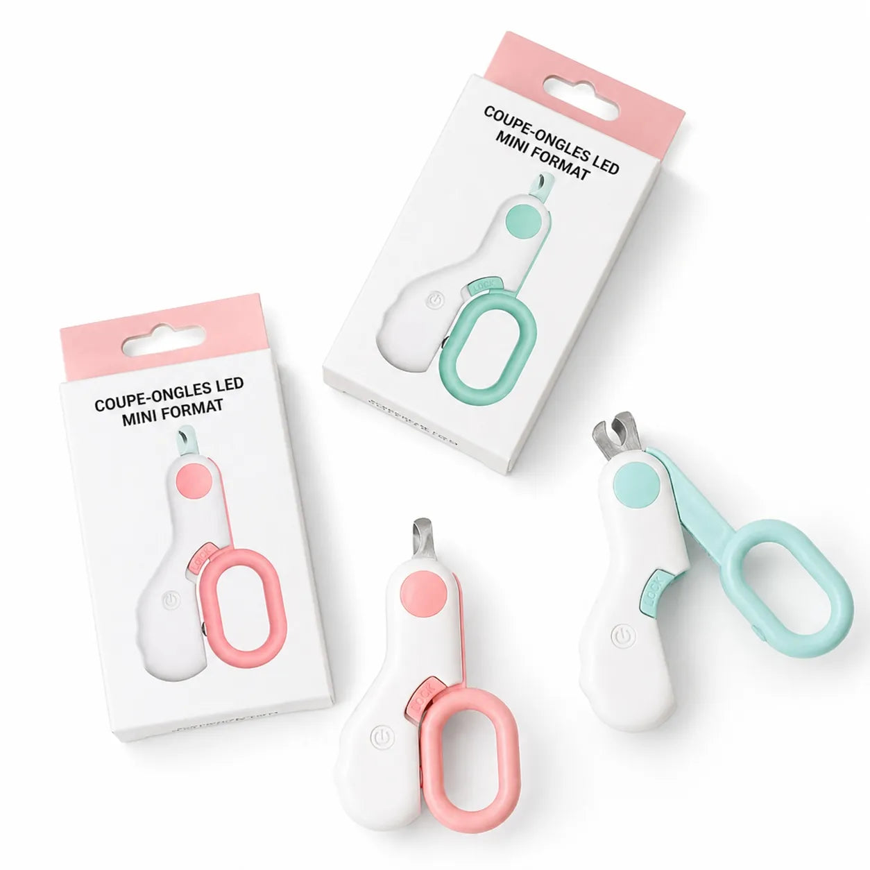 Coupe griffe chat LED - Ciseau acier verrou sécurité précis