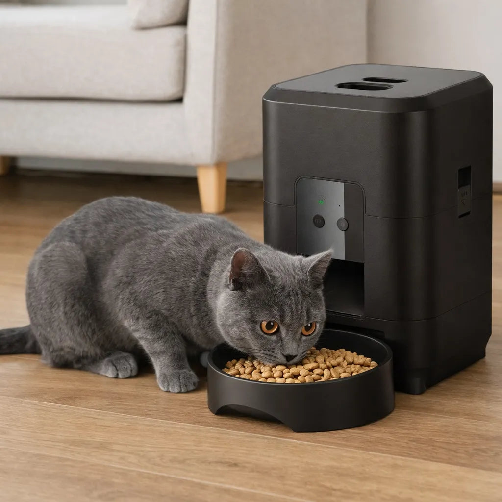 Distributeur croquette chat automatique avec Wifi - Repas programmés