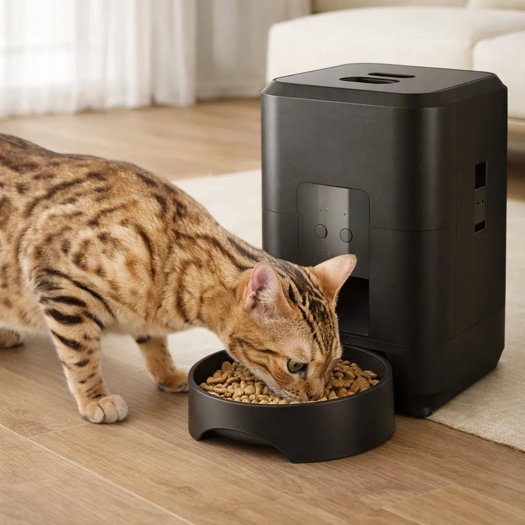 Distributeur croquette chat automatique avec Wifi - Repas programmés