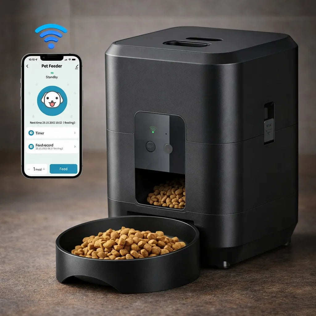 Distributeur croquette chat automatique avec Wifi - Repas programmés