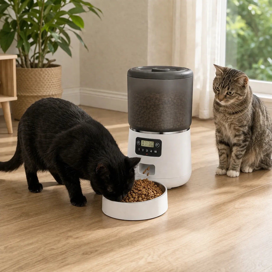Distributeur croquettes chat 4L - Programmable anti-insectes