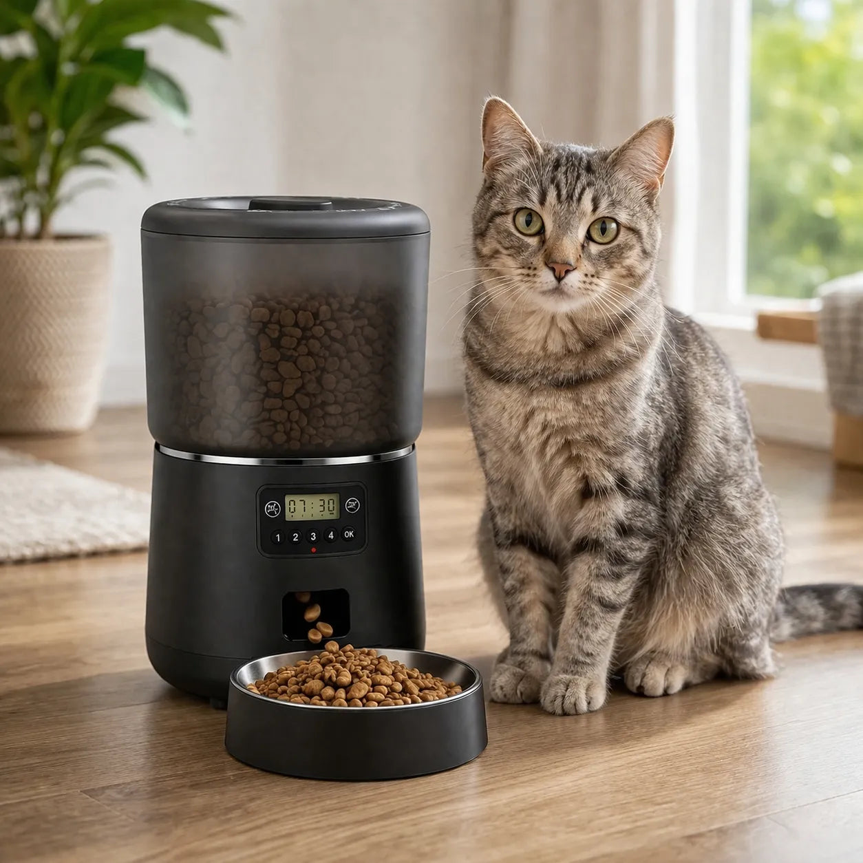 Distributeur croquettes chat 4L - Programmable anti-insectes