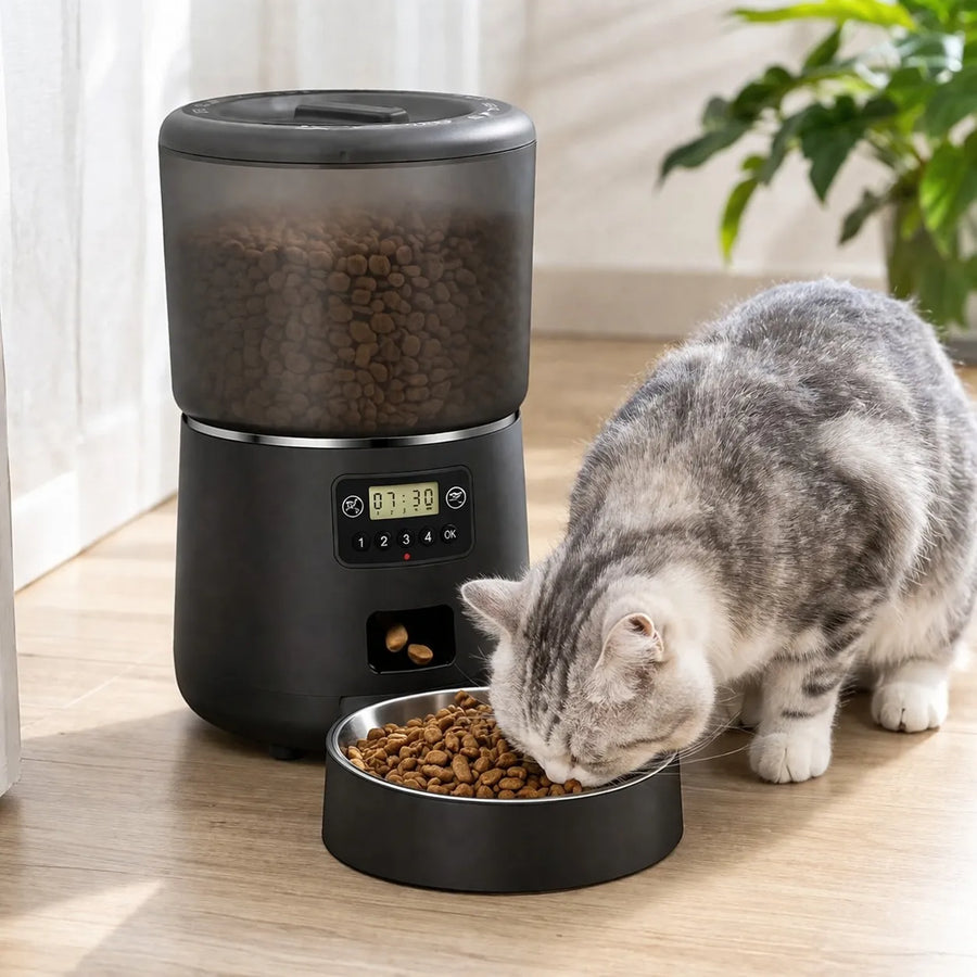 Distributeur croquettes chat 4L - Programmable anti-insectes