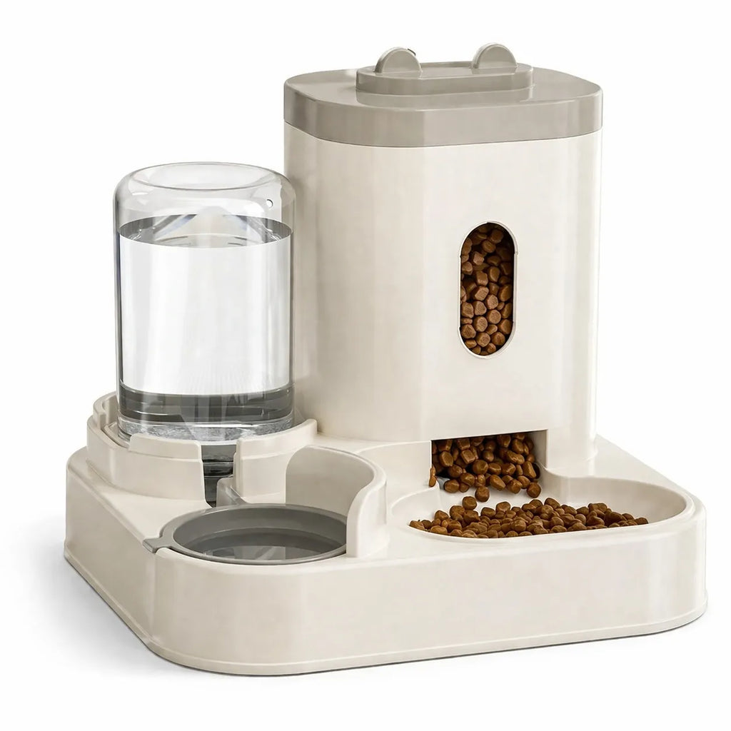 Distributeur eau et croquette chat - Grande capacité