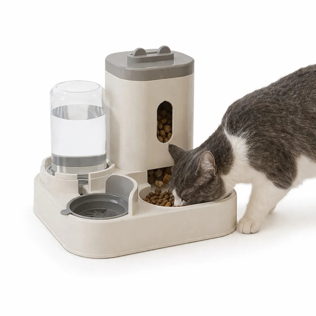 Distributeur eau et croquette chat - Grande capacité