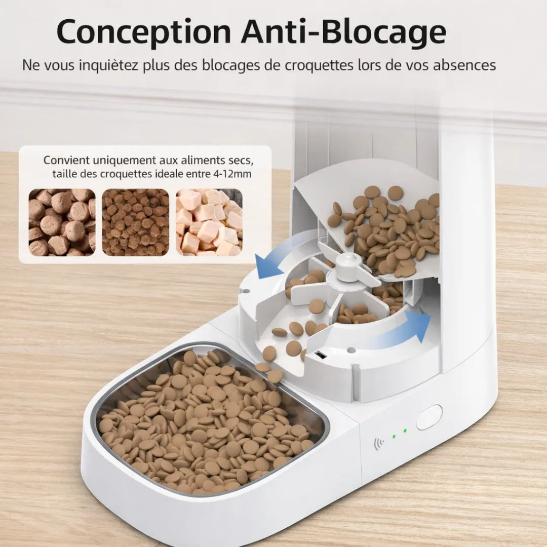 Distributeur eau et croquette chat WiFi 4L - Automatique