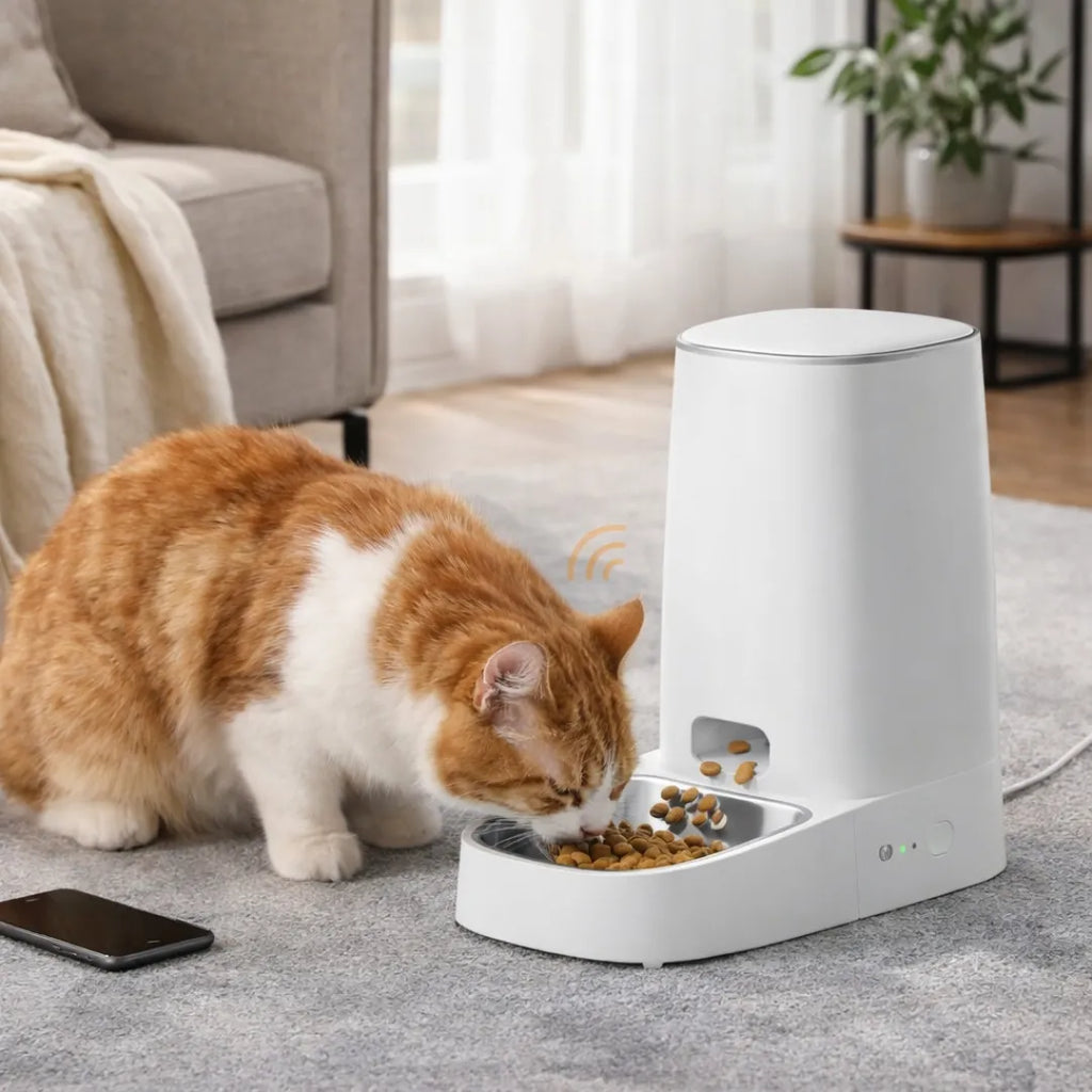 Distributeur eau et croquette chat WiFi 4L - Automatique