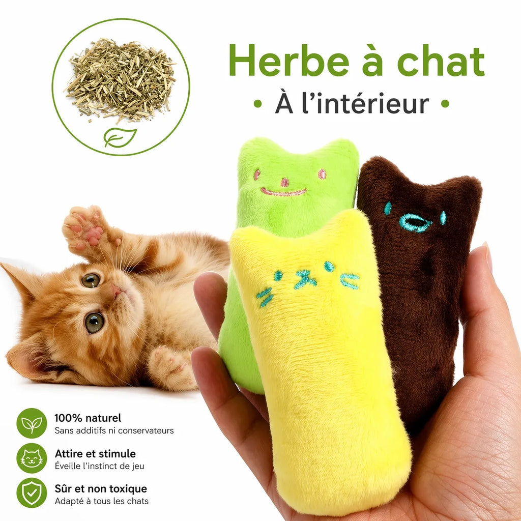 Doudou pour chat à la cataire - Peluche apaisante à mâcher