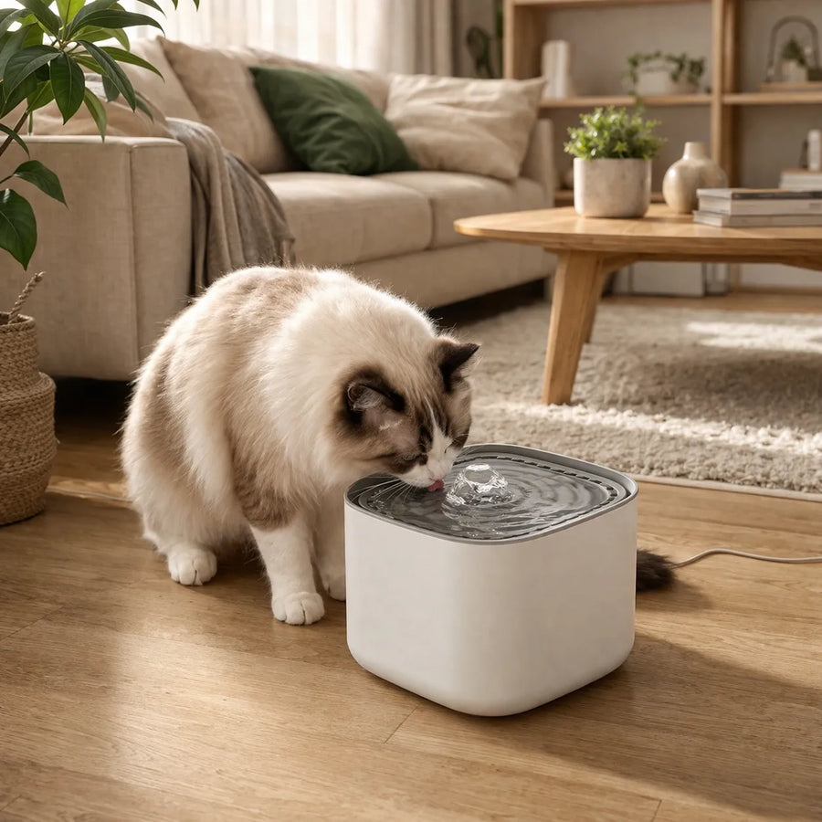 Fontaine à eau chat 3 L silencieuse - Abreuvoir filtrant USB