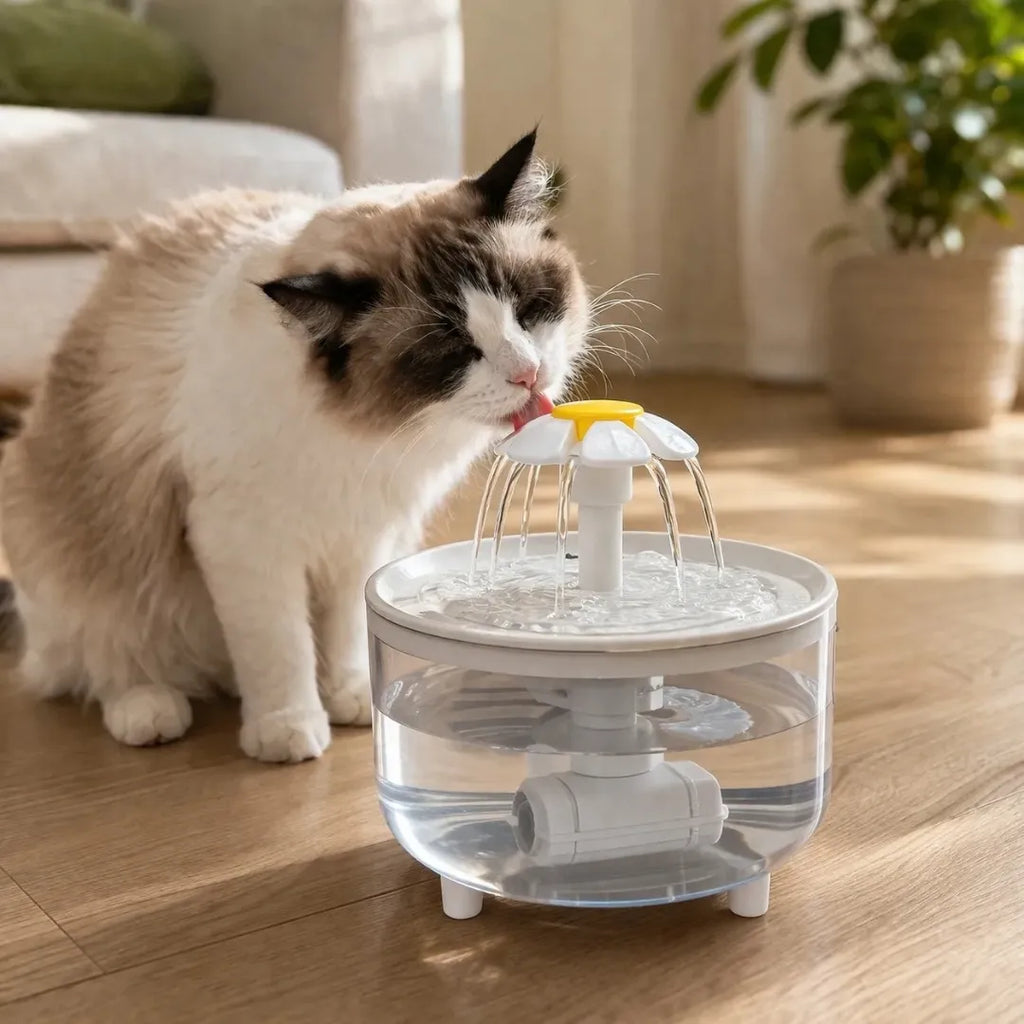 Fontaine à eau chat silencieuse - Abreuvoir USB 1,2 L