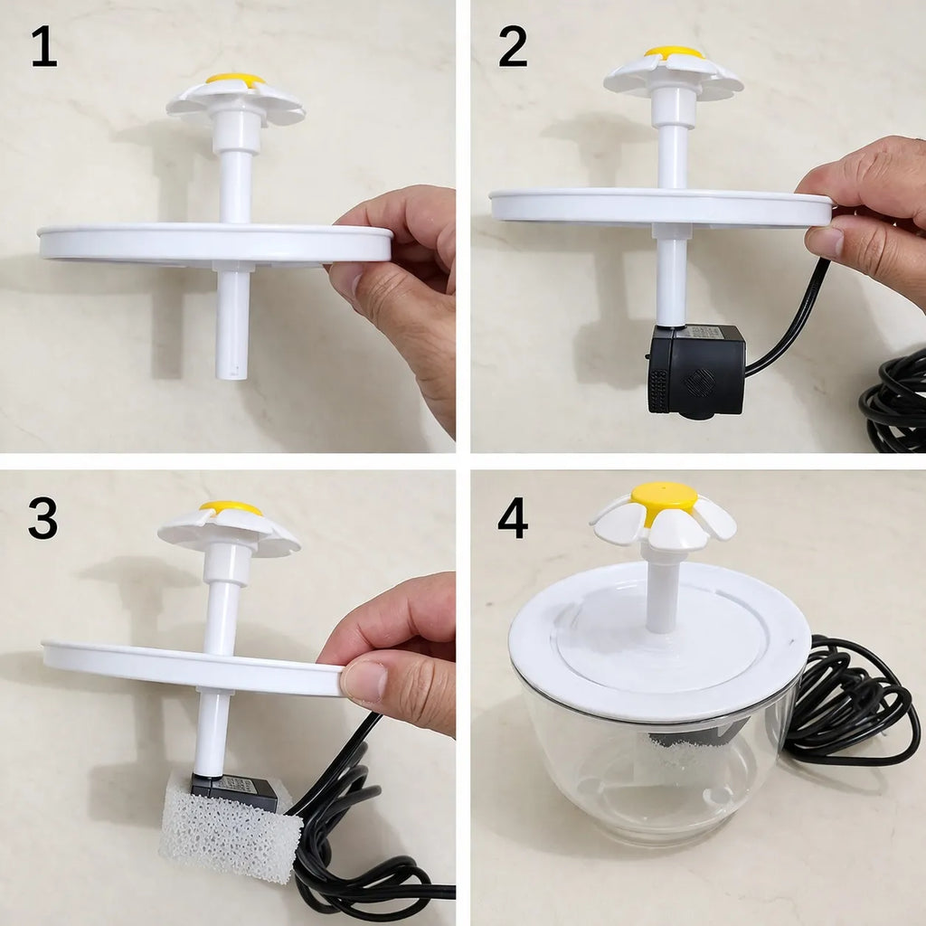 Fontaine à eau chat silencieuse - Abreuvoir USB 1,2 L