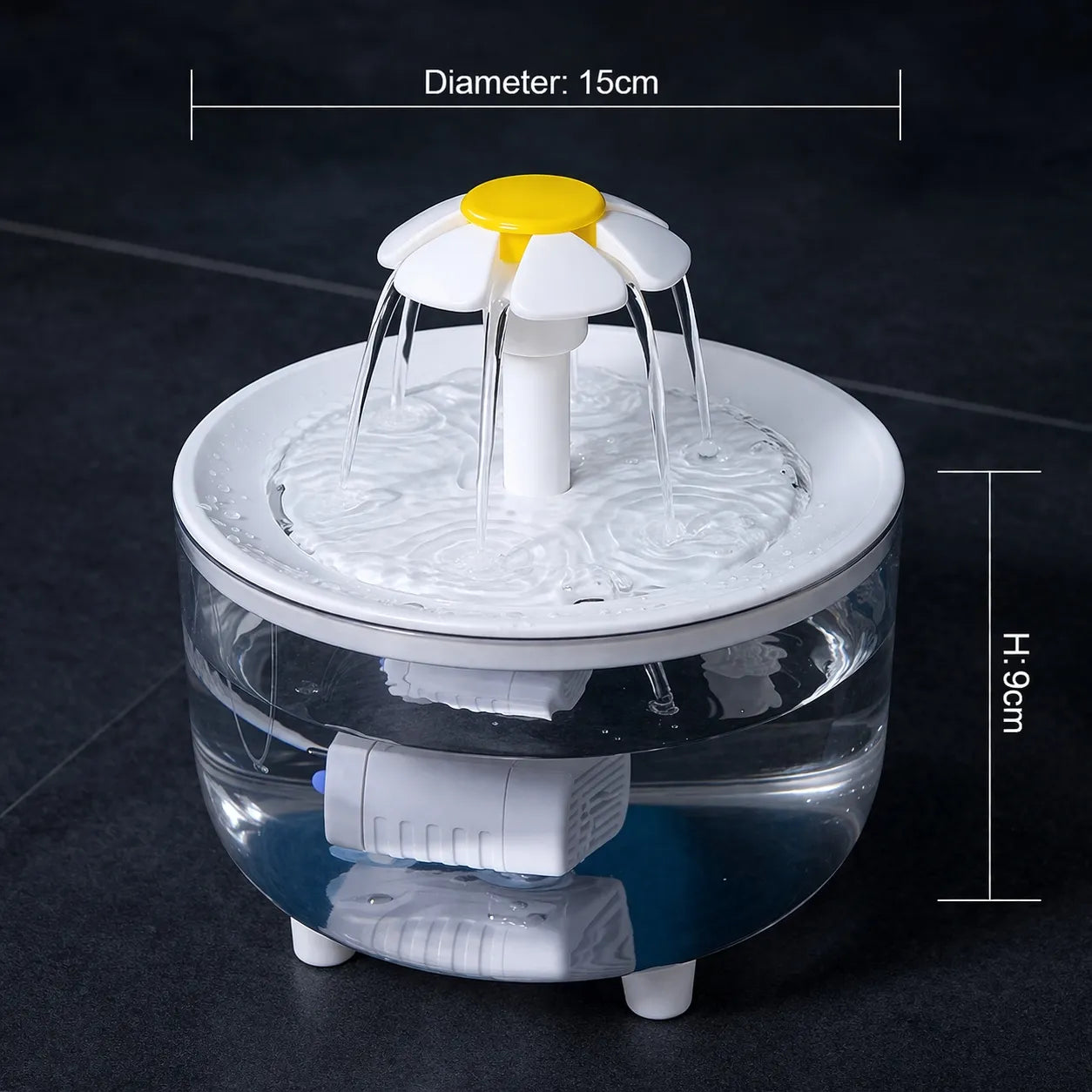 Fontaine à eau chat silencieuse - Abreuvoir USB 1,2 L