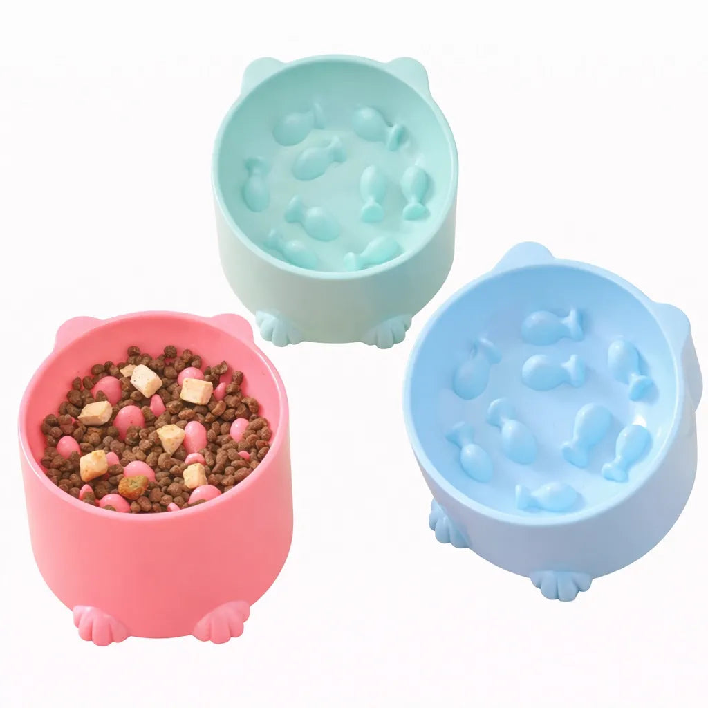 Gamelle anti glouton chat - Bol lent pour repas apaisés