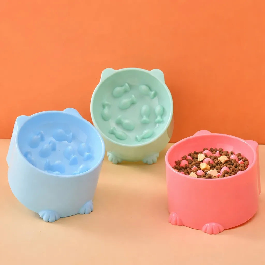 Gamelle anti glouton chat - Bol lent pour repas apaisés