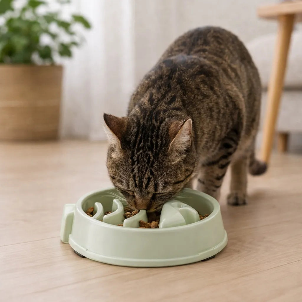 Gamelle chat anti-glouton | Bol puzzle sécurisé et antidérapant